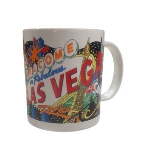 Vintage Welcome to Fabulous Las Vegas Nevada Mug Coffee Tea Cup Ballys Excalibur